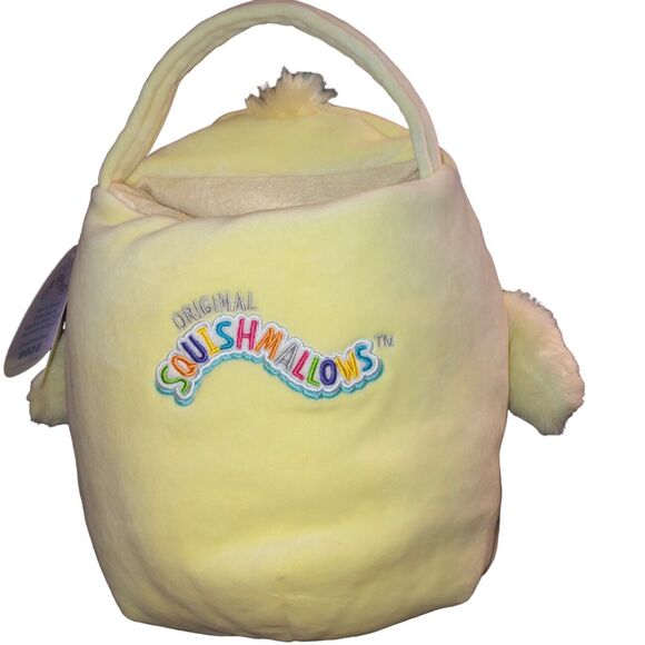 Squishmallow Ivanna Yellow Chick Easter Basket Fuzzy Wings KellyToy Spring NWT - Picture 7 of 9